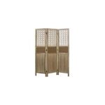 Paravent 3 pans en bois clair