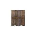 Paravent 4 pans bois marron