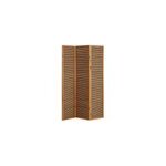 Paravent bois 3 pans bambou marron