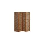 Paravent bois 4 pans bambou marron