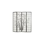 Paravent bois 4 pans bambou noir