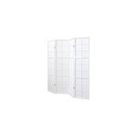Paravent bois 4 pans blanc