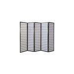 Paravent bois 5 pans shoji noir pliable
