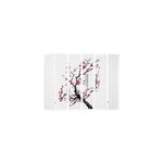 Paravent bois 6 pans bambou blanc