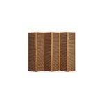 Paravent bois 6 pans bambou marron
