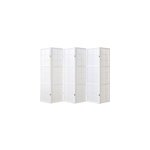 Paravent bois 6 pans blanc