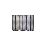 Paravent bois 6 pans shoji noir