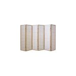 Paravent japonais bois naturel 6 parties