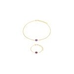 Parure hexalia en pierres amthyste