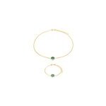 Parure hexalia en pierres malachite Parure hexalia en pierres malachite