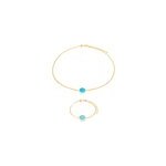 Parure hexalia en pierres turquoise