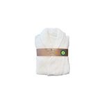 Peignoir en coton bio, coloris blanc, ta