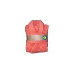 Peignoir en coton bio, coloris corail, t