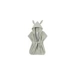 Peignoir enfant en bambou vert de gris