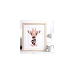 Peinture aux pochoirs facile enfants et adultes girafe id�e cadeau