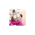 Peluche bouillotte chouette grise