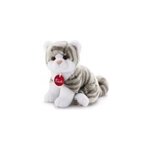 Peluche chat tigr gris 20 cm