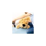 Peluche chien hector pliss miel 45 cm