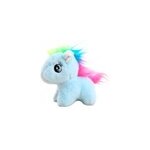 Peluche extra - doux et moelleux avec pendentif. conception de poney color. 13 cm