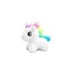 Peluche extra doux et moelleux avec pendentif. design poney color�. 13 cm.