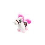 Peluche extra doux et moelleux avec pendentif. design poney avec selle. 12 cm.