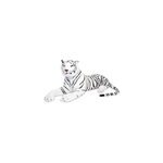 Peluche gante tigre blanc