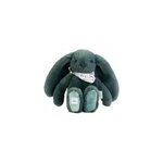 Peluche lapin fleurette vert 25 cm