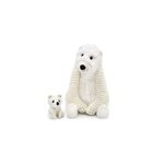 Peluche ours polaire maman et son bébé Peluche ours polaire maman et son bébé