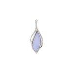 Pendentif agate blue lace, argent