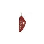 Pendentif aile d'ange en jaspe rouge