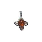 Pendentif ambre argent