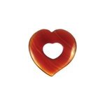 Pendentif donut coeur en cornaline