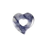 Pendentif donut coeur en quartz bleu