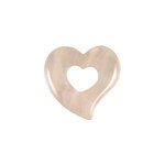 Pendentif donut coeur en quartz rose