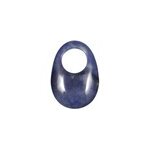 Pendentif donut oval en quartz bleu