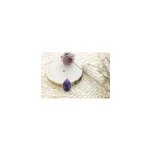Pendentif goutte am�thyste & argent