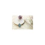 Pendentif goutte labradorite & argent