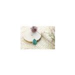 Pendentif goutte malachite & argent