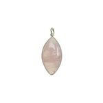 Pendentif ovale en quartz rose