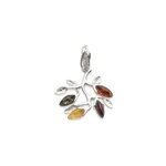 Pendentif primavera argent ambre