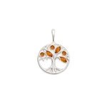 Pendentif primavera argent ambre