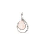 Pendentif quartz rose, argent