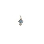 Pendentif topaze bleu facett