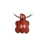 Pendentif tortue jaspe rouge
