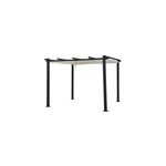 Pergola autoportante 3 � 3m cassis beige - structure aluminium