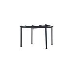 Pergola autoportante 3 � 3m cassis grise - structure aluminium