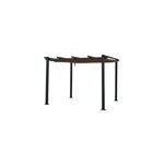 Pergola autoportante 3 � 3m cassis taupe - structure aluminium