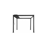 Pergola bioclimatique toit r�tractable evora graphite - 4 x 3 m - hesp�ride
