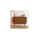 Petit buffet 2 portes coulissantes en teck - waya