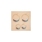 Petites cr�oles lapis lazuli & howlite